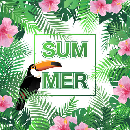 Exotic summer wallpaper for different projects.のイラスト素材