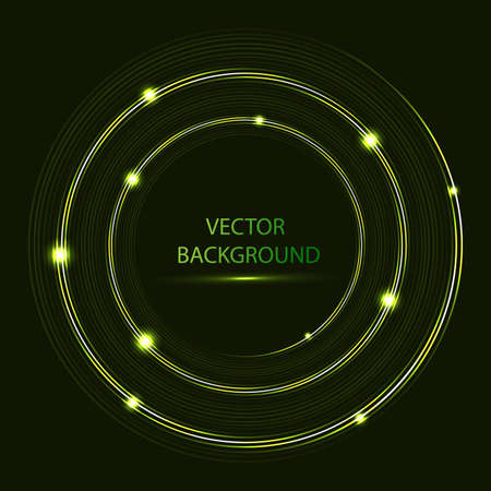 Bright colors shining neon circle lights for different projects.のイラスト素材