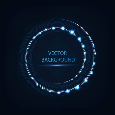 Bright colors shining neon circle lights for different projects.のイラスト素材