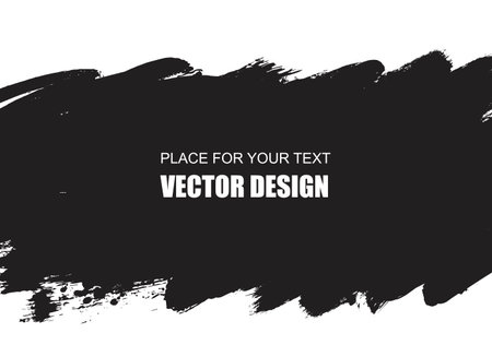 Grunge black brush stroke background. Place for text.のイラスト素材