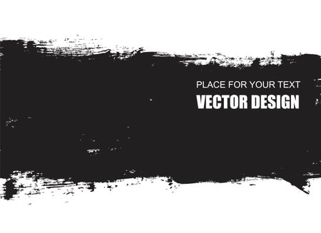 Grunge black brush stroke background. Place for text.のイラスト素材