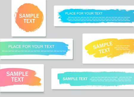 Vector quote oVector quote or text boxes collection. Hand drawn frames. Grunge brush strokes, textures.r text boxes collection. Hand drawn frames. Grunge brush strokes, textures.のイラスト素材