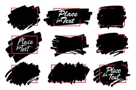 Paint, ink brush stroke, marker highlighter spot.のイラスト素材