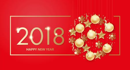 Happy New Year and Merry Christmas background.のイラスト素材