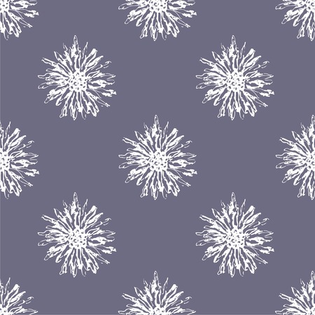 Vector rustic flower seamless patternのイラスト素材