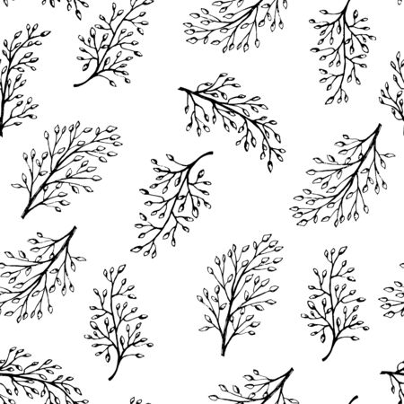 Vector tree branches seamless patternのイラスト素材