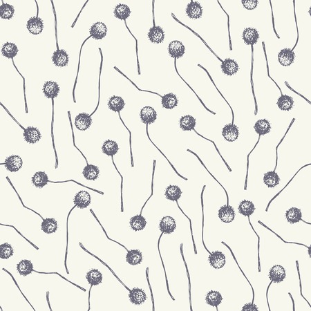 Vector rustic flower seamless patternのイラスト素材