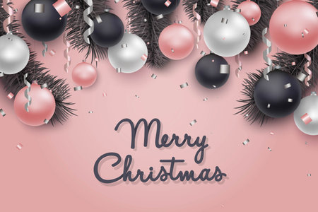 Christmas and New Year background, holiday cardのイラスト素材