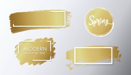 A Vector black paint, ink brush stroke, brush, line or texture. Dirty artistic design element, box, frame or background for text.のイラスト素材