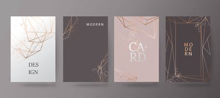 Gold, pink brochure, flyer, invitation, cardのイラスト素材