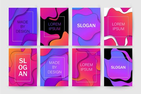 Backgrounds with abstract liquid shapes.のイラスト素材