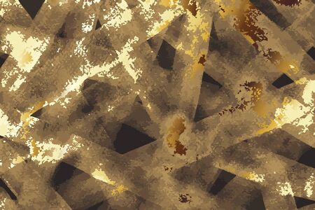 Watercolor hand painted background with golden foil texture.のイラスト素材