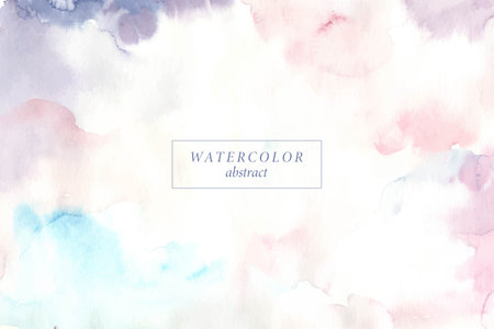 Abstract colorful watercolor background. Pale, pastel, soft colors Watercolor washのイラスト素材