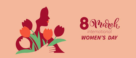 Women s day poster design. 8 March greeting cardのイラスト素材