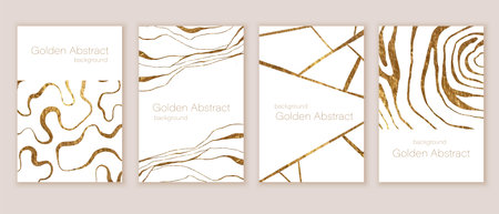 Golden and white marble, stone texture. Luxury cover, card, design. Abstract gold curls, lines, waves.の写真素材