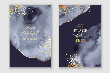 lack, grey, white watercolor texture painting vector design. Dusty pastel, neutral and golden marble. Dye elegant soft splash style.の写真素材