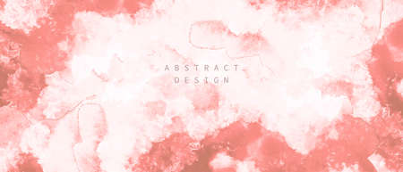 Elegant marble, stone texture. Watercolor, ink vector background with white, re, pink, beigeのイラスト素材