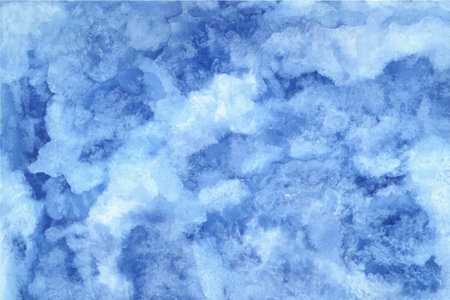 Blue watercolor abstract background, form, design element.のイラスト素材