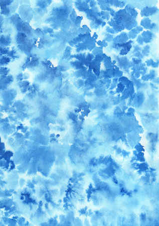 Horizontal background with blue waves, spots, blots. Abstract sea, sky, snow, ocean view. Elegant, chic backdrop, cover, card, invitation, business style design. Marble surface.の写真素材