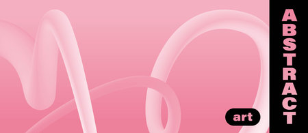 Wavy curly shape with colorful gradient. Modern 3d figure. Vector illustration.のイラスト素材