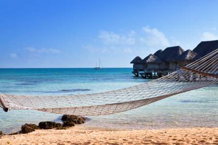 Hammock  and the seaのeditorial素材