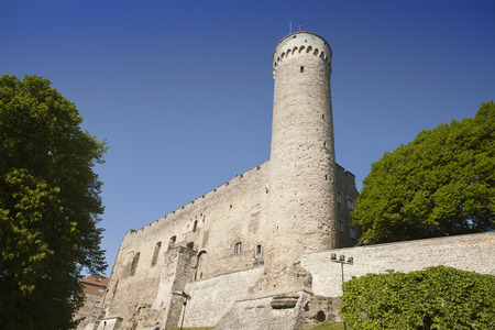 Toompea Castle on Toompea hill (Tall Hermann tower). Tallinn, Estoniaのeditorial素材