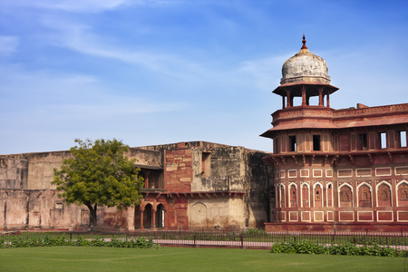 Red Fort- old Mughal Empire capital. Agra. Indiaのeditorial素材