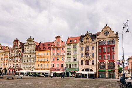 WROCLAW, POLAND - JULY 30, 2018: A medieval Market Square in Wroclaw.のeditorial素材