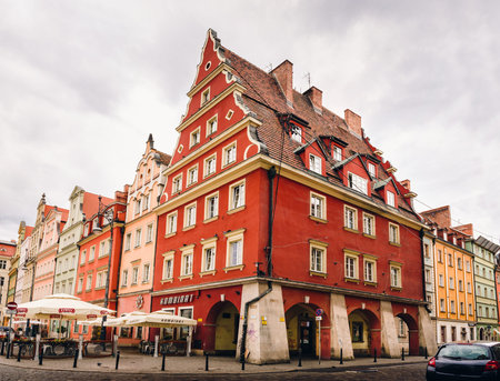 WROCLAW, POLAND - JULY 30, 2018: A medieval Market Square in Wroclaw.