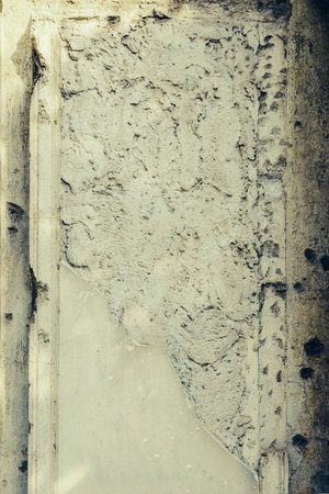 Old grunge stone wall texture and pattern background for halloween design and textの写真素材