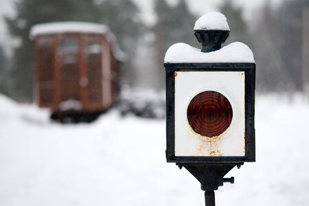 railway lampの写真素材