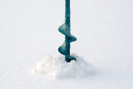 Winter fishing on the river