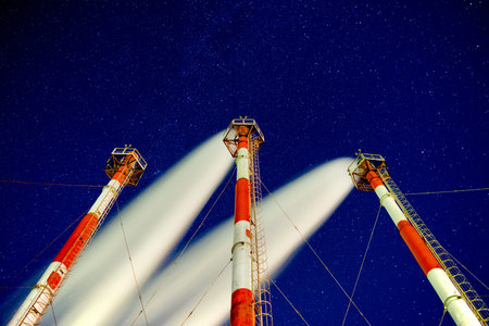 pipes against the stellar sky