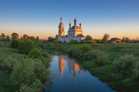 Morning in the village of Savinskoe. Russia