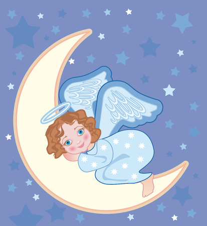 Background for congratulating on Christmas with an angelのイラスト素材