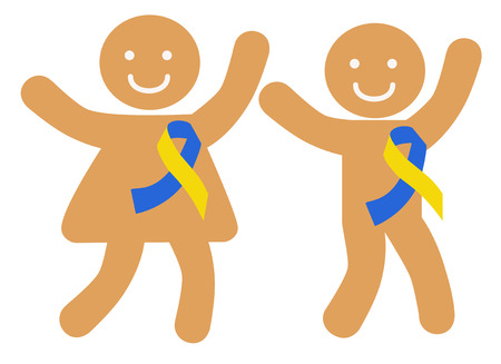 The concept of childhood with sindronom Downのイラスト素材