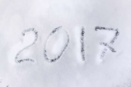 2017 on the snow for the new year and christmasの写真素材