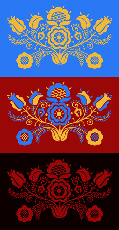 Set crimean Tatar pattern "Tree of Life"のイラスト素材