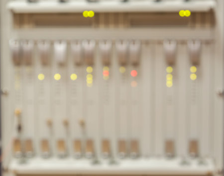 Control elements of the power supply unit of the mobile communication complex out of focus for...