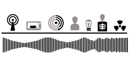 Electromagnetic Waves: Radioactive Gamma Rays Spectrum. の写真素材
