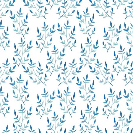 Watercolor Seamless pattern illustration with beautiful flowers. Scandinavian style. Folk art.の写真素材