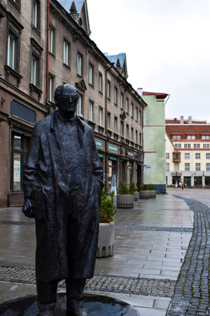 Monument to the famous Polish poet and writer.の写真素材