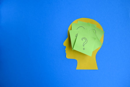 Mind Full of Questions and Ideas with Copy Spaceの写真素材