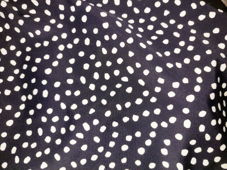 Dark Blue Polka Dot Fabric Texture Background