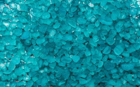 Turquoise sea salt as a background. Close-up.の写真素材