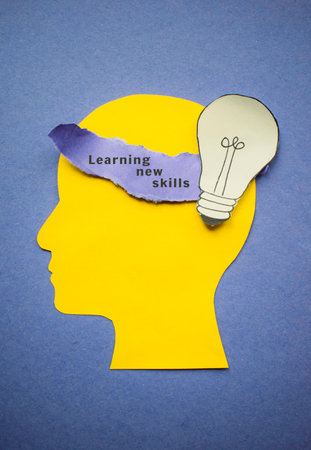 Lightbulb in human head, concept of new idea and creativity