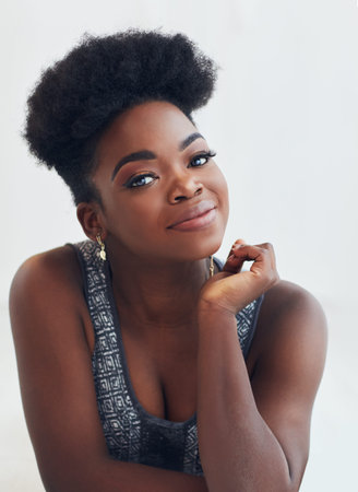 portrait of beautiful young african american woman