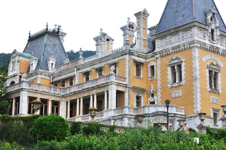 Massandra, Ukraine - 20.07.2011: The Massandra Palace is a Chateauesque villa of Emperor Alexander...