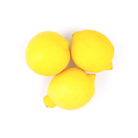 Three Lemon on a white background.
Studio photography on a white background.の写真素材