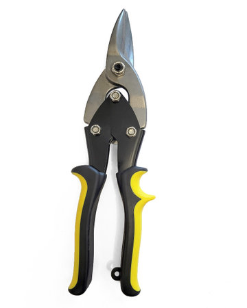 Metal Shears with Yellow Grips on White
